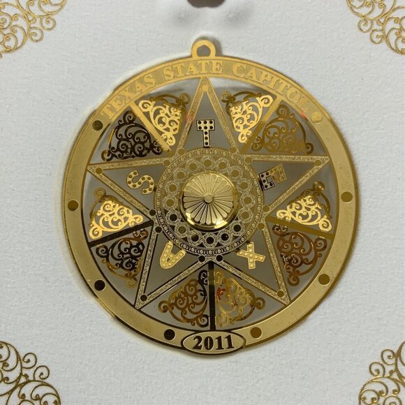 2011 Texas State Capitol Ornament Chandelier Design Christmas Collectible w Box - Picture 3 of 4